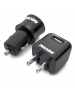 Rayovac PSUSB-2T6 - Dual Car 2.1A USB Charger, Single Wall 1.0A USB Charger - Micro USB Cable, and Apple 30-Pin USB Cable Combo Pack - Black