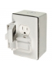 VISTA 43226- Weatherproof Metal Duplex Outlet Kit - White