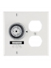Intermatic KM2ST-2R - 24 Hr. In Wall Mechanical Timer - SPST - 2 Gang Receptacle - 20 Amp - 120 Volt - White