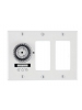 Intermatic KM2ST-3D - 24 Hr. In Wall Mechanical Timer - SPST - 3 Gang Decorator - 20 Amp - 120 Volt - White