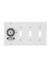 Intermatic KM2ST-4G - 24 Hr. In Wall Mechanical Timer - SPST - 4 Gang Toggle - 20 Amp - 120 Volt - White