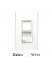 Leviton 6613-PLW - 600VA 450W - 120 VAC 60Hz - 3-Way - SureSlide Preset Electro-Mechanical Magnetic Low-Voltage Slide Dimmer - Illuminated - White
