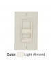 Leviton 6629-3T - SureSlide Quiet Step Electro-Mechanical - 1.5 A - 120 VAC 60Hz - 3-Way - Slide Fan Speed Control - Light Almond