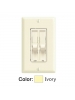 Leviton 6630-I - SureSlide Electro-Mechanical - 1.5 A - 300W Incandescent - 120 VAC 60Hz - Single-Pole - Slide Combo Fan Speed Dimmer Control - Ivory