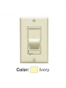 Leviton 6633-PLI - SureSlide Preset Electro-Mechanical Incandescent Slide Dimmer - 600W - 120 VAC 60Hz - 3-Way - Illuminated - Ivory