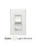 Leviton 6637-PT - SureSlide Full Range Preset Electro-Mechanical - 5 A - 120 VAC 60Hz - 3-Way - Slide Fan Speed Control - Light Almond