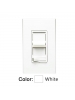 Leviton 6637-PW - SureSlide Full Range Preset Electro-Mechanical - 5 A - 120 VAC 60Hz - 3-Way - Slide Fan Speed Control - White