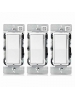 (3 PACK) Leviton DSL06-1LZ 300-watt LED Decora Rocker Slide Universal Dimmer and CFL/600-watt Incandescent for Single Pole or 3-Way, White, Ivory & Light Almond Color Change Kit Included