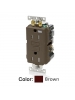 Leviton G5262-WT - 15A - 125V - NEMA 5-15R - 2P - 3W - SmartlockPro Self-Test GFCI Duplex Receptacle - Extra-Heavy Duty Industrial Grade - Brown