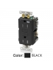 Leviton G5262-WTE - 15A - 125V - NEMA 5-15R - 2P - 3W - SmartlockPro Self-Test GFCI Duplex Receptacle - Extra-Heavy Duty Industrial Grade - Black