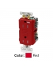 Leviton G5262-WTR - 15A - 125V - NEMA 5-15R - 2P - 3W - SmartlockPro Self-Test GFCI Duplex Receptacle - Extra-Heavy Duty Industrial Grade - Red