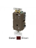Leviton G5362-WT - 20A - 125V - NEMA 5-20R - 2P - 3W - SmartlockPro Self-Test GFCI Duplex Receptacle - Extra-Heavy Duty Industrial Grade - Brown