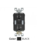 Leviton GFNL1-E - 15A - 125 V - NEMA 5-15R - Self-test SmartlockPro Slim Guide Light GFCI - 20 Amp Feed-Through - Tamper-Resistant - Monochromatic - Black