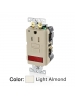 Leviton GFPL1-PLT - 15A - 125 V - NEMA 5-15R - SmartlockPro Single Self-Test GFCI Receptacle with LED Pilot Light - Extra-Heavy Duty Industrial Grade - Tamper-Resistant - 20A Feed-Through - Light Almond