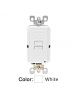 Leviton GFRBF-W - 20A Feed- Through - 125 V Receptacle/Outlet - Self-test Smart Lock Pro Slim Blank GFCI - monochromatic - wallplate/faceplate sold separately - White
