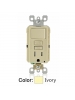 Leviton GFSW1-I - 15A - 125 V - NEMA 5-15R - Self-test SmartLock Pro Slim Blank GFCI - 20 Amp Feed-Through - Tamper-Resistant - Monochromatic - Ivory