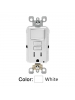 Leviton GFSW1-W - 15A - 125 V - NEMA 5-15R - Self-test SmartLock Pro Slim Blank GFCI - 20 Amp Feed-Through - Tamper-Resistant - Monochromatic - White