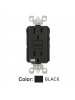 Leviton GFWR1-E - 15A - 125 V - NEMA 5-15R - Self-test SmartLock Pro Slim Weather-Resistant GFCI - Monochromatic - 20 Amp Feed-Through - Black