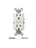 Leviton GFWR1-W - 15A - 125 V - NEMA 5-15R - Self-test SmartLock Pro Slim Weather-Resistant GFCI - Monochromatic - 20 Amp Feed-Through - White