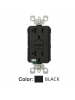 Leviton GFWR2-E - 20A - 125 V - NEMA 5-20R - Self-test SmartLock Pro Slim Weather-Resistant GFCI - Monochromatic - 20 Amp Feed-Through - Black