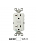 Leviton GFWR2-W - 20A - 125 V - NEMA 5-20R - Self-test SmartLock Pro Slim Weather-Resistant GFCI - Monochromatic - 20 Amp Feed-Through - White