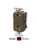 Leviton GFWT1-HG - 15A - 125 V - NEMA 5-15R - Extra-Heavy Duty Hospital Grade Tamper/Weather-Resistant Duplex Self-Test GFCI Receptacle - 20 Amp Feed-Through - Brown