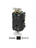 Leviton GFWT1-HGE - 15A - 125 V - NEMA 5-15R - Extra-Heavy Duty Hospital Grade Tamper/Weather-Resistant Duplex Self-Test GFCI Receptacle - 20 Amp Feed-Through - Black