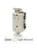 Leviton GFWT1-HGT - 15A - 125 V - NEMA 5-15R - Extra-Heavy Duty Hospital Grade Tamper/Weather-Resistant Duplex Self-Test GFCI Receptacle - 20 Amp Feed-Through - Light Almond
