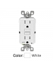 Leviton GFWT1-W - 15A - 125 V - NEMA 5-15R - Self-test SmartLock Pro Slim Weather & Tamper-Resistant GFCI - Monochromatic - 20 Amp Feed-Through - White