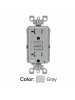 Leviton GFWT2-GY - 20A - 125 V - NEMA 5-20R - Self-test SmartLock Pro Slim Weather & Tamper-Resistant GFCI - Monochromatic - 20 Amp Feed-Through - Gray