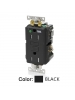 Leviton GFWT2-HGE - 20A - 125 V - NEMA 5-20R - Extra-Heavy Duty Hospital Grade Tamper/Weather-Resistant Duplex Self-Test GFCI Receptacle - 20 Amp Feed-Through - Black