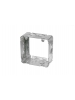 VISTA -20247- 2 1/8" Deep Square extension box 4 11/16'' Square w/knockouts
