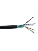 Direct Burial Cat-5E 350 - 4p 24awg Solid w/ F. Shld - Black - 300 Meters